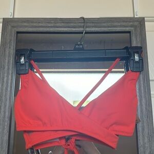 Pink Cross Bikini Top